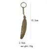 Keychains Keychain Feather Peacock Pendants Keyring Jewelry Gift Key Holder Chain Ring Accessories For Men Boyfriend Women Bag Car