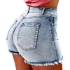 Shorts pour femmes shorts denim plus taille femme crue bord haute taie haute hanche sexy hotpants streetwear solide mini jeans d'été shorts crayons d'été s-5xl d240426