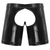 Apri uomini biancheria intima lucida in latex metallico in lattie in lattie erotica boxer aperta boxer rimovibile shorts boxer biancheria intima da boxer