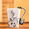 240 ml Creative Music Ceramic Mug Guitar Violin Style Söt kaffete Mjölk Stave muggar och koppar med handtag nyhetsgåvor 240422