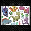 Tattoo Transfer Realistic Roaring Dino Temporary Tattoos Sticker For Boys Girls Flash Jurassic Tattoo Cute Fake Cartoon Body Art Tatoos For Kids 240427