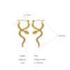 Orecchini Orecchini a goccia a forma di serpente a forma di serpente a forma di serpente per uomini Accessori gioielli di alta qualità in oro 18K.
