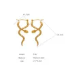 Earrings Punk Steel Cross Snake Shaped Drop Earrings for Men Women Vintage 18K Gold Plated High-quality Jewelry Accessories 230831