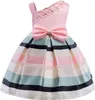 New girls dress Little girls Princess dress temperament striped dress dress for children