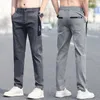 Pantaloni maschili 2024 quattro stagioni uomini classici lavoro classico affari di cotone slip fit grigio sede maschio da ufficio casual pantaloni