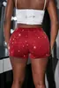 Женские шорты моды Slim Fit Cusual Elastic Shiny Seedings Summer Sminny Shorts NightClub Streetwear S-XL 240420