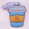 Cinnamoroll Emamel Pin Dog Drink Milk Tea Tea Late Label Значок комедийный сериал Cartoon Brooch модные украшения подарки