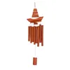 Decorative Figurines Bamboo Wind Chimes Bell Garden Hanging Home Decoration Pendant Creative Vintage