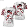 T-shirt maschile Maglietta da uomo in stile Bushido giapponese Maglietta da uomo a maniche corta