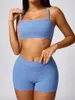 Conjuntos ativos conjunto de ioga feminino de alta intensidade de secagem rápida shorts de sutiã de sutiã Leggings Fitness Two Piece Suit Gym Exercício Roupas de exercícios