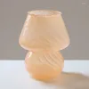 Vaser högkvalitativ glas svampbord vas hem dekoration hantverk hydroponic kreativ söt modern genomskinlig