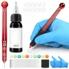 Tattoo Transfer 1 Set Hand Poke Pen and Stick Tattoo Tatto Tatto Tattoo Ink Cup Pigment Glover Grommet stup kit 240426