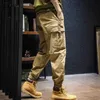 Pantalon pour hommes American Retro Paratrooper Pantals Mens Automatic Couleur solide grande poche tendance extérieure Pantalon de travail de jambe large Unisexe Stylel2403