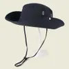 Wide Brim Hats Bucket Mens and womens outdoor fisherman hats for quick drying fishing climbing hiking sun protection caps in spring summer Q240427