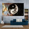 Audio in stile mandala yin yang arazzo cosmico galassia muro stampato decorativo decorativo in tessuto da letto decorazioni soggiorno