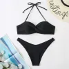 Set Sexy Bikini avec Push Up Women Swimwear 2024 Femme de maillot de bain Bikinis Set Swimming Baigning Fost for Beach Wear Pool Summer