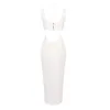 416 XXL 2024 Milan Runway Dress Spring Summer Mouwloze Halter Damesjurk Mode Mode Hoge kwaliteit Shijie