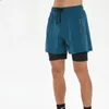 Ll shorts de ioga masculinos esportes de verão calças curtas Treinamento casual respirável rapidamente, correndo fitness terno casual e calça de moletom solta combinando camiseta de manga curta