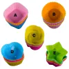 Forms 5/25/40 Pack 5 SILICONE CUPCAKE Muffin Baking Cups Fodrar REUSBLES REUSBLE CUSHS Set Baking Cups