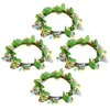 Kwiaty dekoracyjne 4 szt. Pierścień wielkanocny Symulacja wieńca Sprężyna Domowa impreza na zewnątrz papierowy papier letni wieńce z przodu