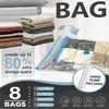 6 Jumbo Vakuumspeicherbeutel Space Saver -Taschen Kompressionspeicher für Bettdecke und Decken Vakuumversiegelungstaschen für Stoff 240423