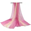 Shawls Fashion Gradient Color Solid Scarf Women Long Shawl And Wraps Summer Bandana Elegant 160x50cm d240426