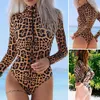 Frauen Badebekleidung surfen BodySuit Chic Langarmes Sommer Badeanzug Reißverschluss Unterwasser Aktivität Sommer Badeanzug Frauen Kleidung