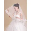 Wedding Hair Jewelry Lace Wedding Veil Short One Layer Bride Bridal Veils WHITE Women Special Occasion Accessories