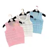 Women Thin Breathable Vest Letter Embroidered Tanks Top U Neck Solid Color Vests Summer Casual Tees