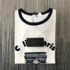 Kadınlar Yaz Moda Tasarımcısı T-Shirt Leisure Sports Paris Kulesi Akın Nakış Baskı Mektubu Kısa Kollu Tops