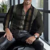 Herren lässige Hemden Fashion Shirt Blouse Streifenbussiness Mens Office Party T Dress Up Daily Holiday Männlich