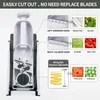 5 In 1 veilige handmatige groente chopper multifunctionele slicer keuken accessoires strips Julienne Dicer mandoline Slicer 240420