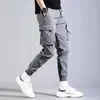 Мужские брюки в целом Mens Fashion Pin ins Super Fire Loose Black Mens Casual Pantsl2404