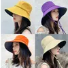 Brede rand hoeden emmer dames dubbelzijdige vouwemmer hoed zomerzon vizier visser visser uv resistent wide gorra Q240427