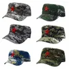 Berets Fünf-Punkte Star Camouflage Hut Casual Flat Top Airforce Caps Retro einzigartige Camoufag Cap Wanderung