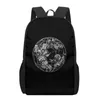 School Bags Artistic Black White Illustration 3D Pattern Bag For Children Girls Boys Casual Book Kids Backpack