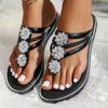 Casual Shoes Women's Flower Decor Flip Flops - Stylish Summer Flat Slide for Outdoor Beach Wear