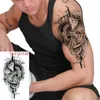 Tatuagem Transferência de tatuagem Tattoo temporária adesivo quebrado Relógio romano equipamento de tamanho grande Arte do corpo Tatoo Tatoo Fake Tatto adesivos para meninas homens Mulheres 240427