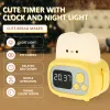 Accessoires Kinder Wecker LED Night Light Digitaluhr Wach orologio für home schlabte am Bett Timer Süßes leuchtendes Brot Erinnerung Reloj