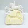 Moulds Trojan Horse Silicone Mold Kitchen Resin Baking Tools 3D Pastry Cake Fondant Moulds Horse Dessert Chocolate Decoration M123