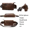 WESTAL Mens Waist Bags Genuine Leather Mens Belt Bag Fanny Pack Male Waist Pack Money Belt Hip Bag Man Belts Pouch Bags 8953 240419