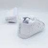 Boots Initials Diamond Custom Design Baby Toddler Shoes Full White Christening Infants Baby Shoes Newborn First Walkers Laceup