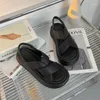 Casual schoenen elasticeerde kruis open-tenen sandalen dames 2024 zomer dik zool mode strand Roman