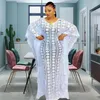 Ethnic Clothing Elegant African Dresses For Women Traditional Dashiki Lace Boubou Wedding Evening Gown White Muslim Kaftan Dress Africa