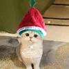 Hundebekleidung süßer Hut für Haustiere bequeme ganztägige Tragen Haustier Stylish Watermelon Cat Fun Headgrear Party Pos Cosplay