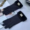 Designer High-Quality Fashion Plush Waterproof Uggg Gloves For Men Women Veet Wool Of Sheep Lady Five Finger Mittens Design Women's Gloves Winter 313
