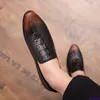 Dress Shoes Crocodile Vintage Fashion Men Formal Casual Leather Business Wedding Loafers Designer Brogue Office