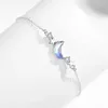 Link Armbanden Mooie mode Crystal Star Moon Braw Bracelet Bangle For Women Girls Party Wedding Sieraden Sieraden Geschenken SL090