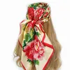 Bandanas Durag Square Scalf Scarf Modna Satynowa satynowa nadrukowana szalik na szyję damski opaska na głowę Kerchief Women Pabandka szal Akcesoria 240426