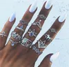 7 Style Vintage Knuckle Rings for Women Boho Geometric Flower Crystal Ring Set Bohemian Midi Finger Jewelry Bague Femme8202116